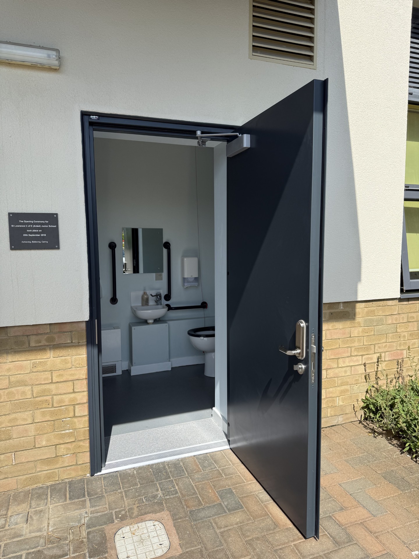 Disabled toilet external access